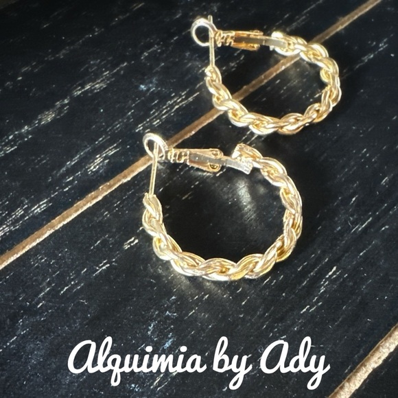 Alquimia Gold Hoop Earrings - Picture 1 of 1